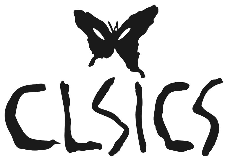 The CLSICS wordmark in brush lettering, with a butterfly above it