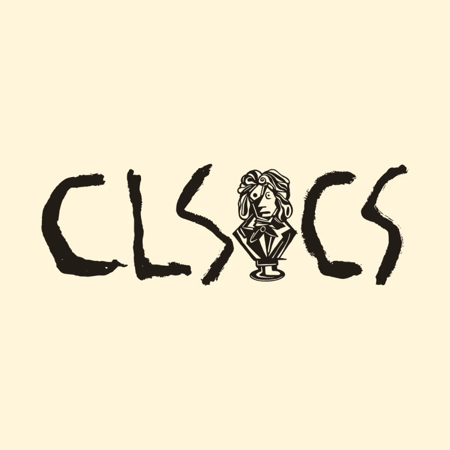 The CLSICS wordmark in brush lettering, with a classical bust standing in for the I