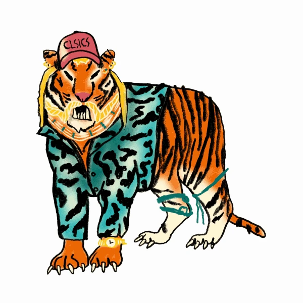 CLSICS Tiger King sticker artwork